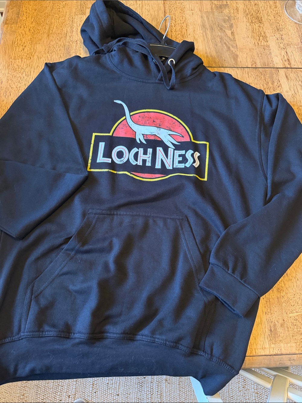 Loch Ness Graphic Black Hoodie - Casual Pullover Sweatshirt Came from Scotland
